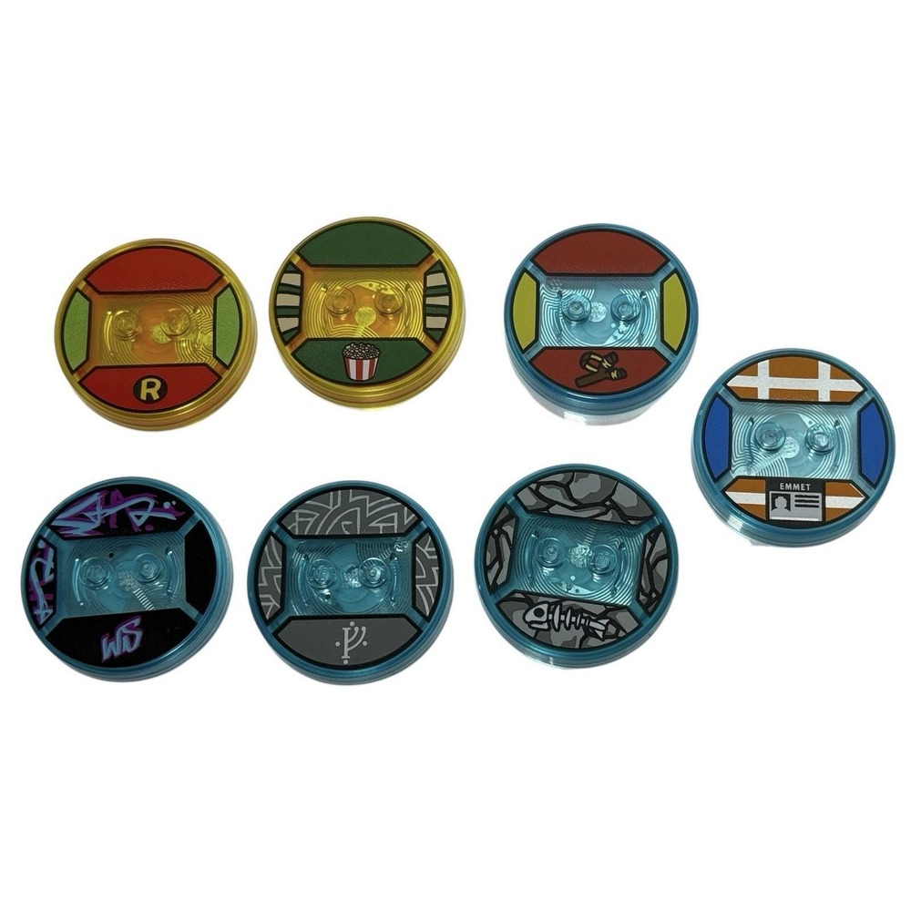 Lego Dimensions Base Tag Coins Bart Simpson, Robin, Emmit, Wildstyle, Gollum